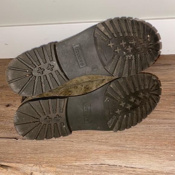 Groove distressed vegan leather ankle combat boot multicolour knit cuff S 9 - Picture 5 of 6